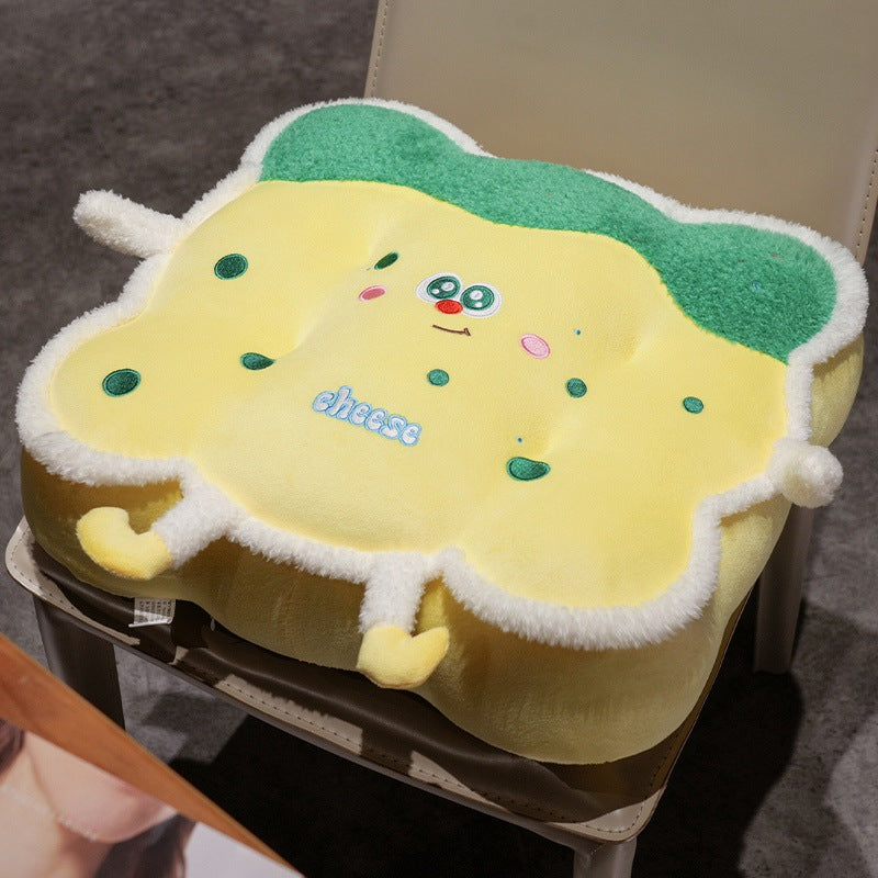 3D Plüsch-Sitzkissen mit Butterbrot-Design Brehn