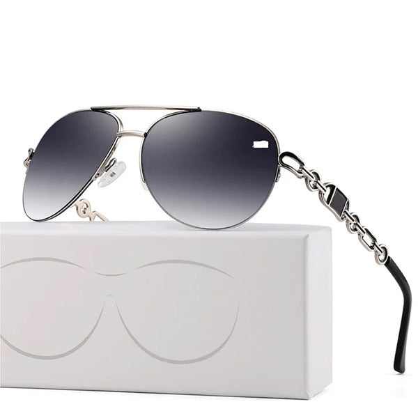 Damen Aviator-Sonnenbrille mit modischem Kettendetail Brehn