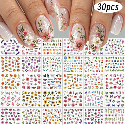 Kreative Nagelkunst Aufkleber Sammlung