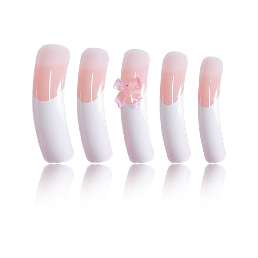 Elegante French Tip Acryl-Nagelverstärkungen Brehn