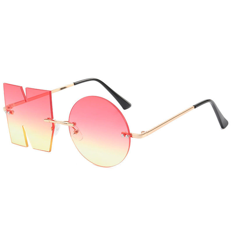 Damen außergewöhnliche geometrische Sonnenbrille mit markantem Design Brehn