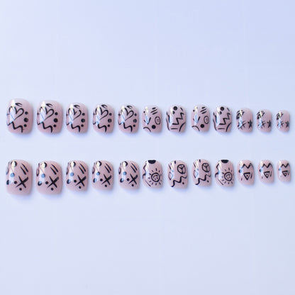 Kreatives Abstraktes Nagelkunst Design Kit