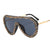 Damen extravagante Oversized-Sonnenbrille mit Glamour-Rahmen Brehn
