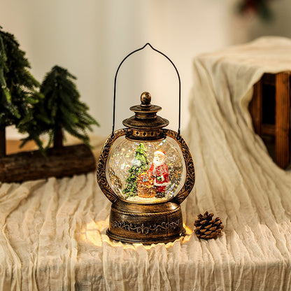 Nostalgische Weihnachtslaterne mit Schneekugel Brehn