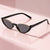 Retro-inspirierte klare Rahmen Cat Eye Sonnenbrille Brehn