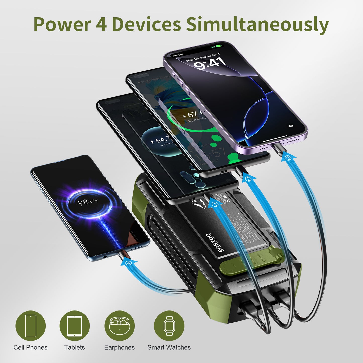Tragbare Solar-Powerbank Brehn