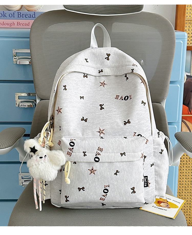 Lässiger Grafikdruck Schulrucksack