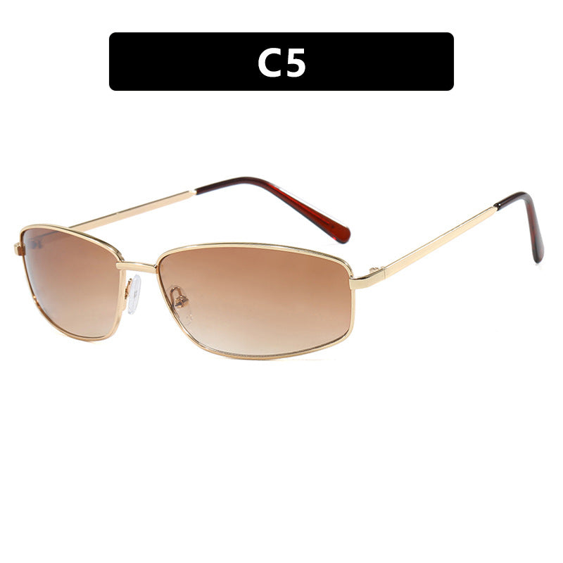 Damen sportliche Sonnenbrille mit modischem Metallschutz Brehn