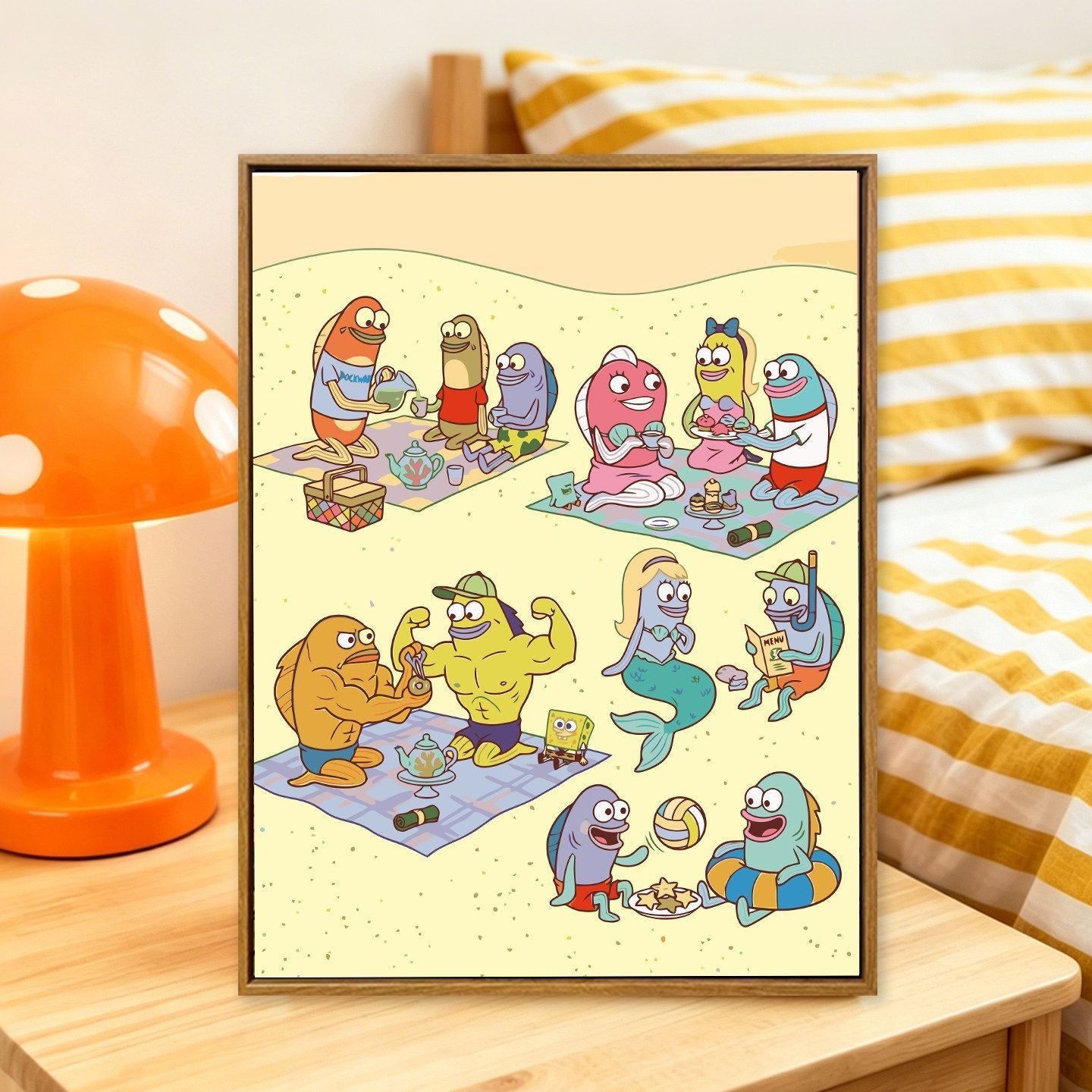 Cartoon-Themen Kunstdruck Brehn