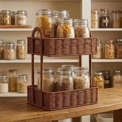Badezimmer-Regal Ganz Aus Rattan Brehn