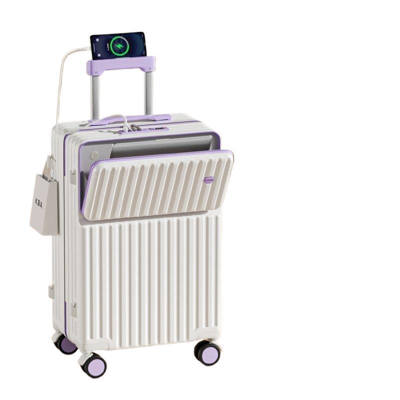 Tragbarer Hartschalen Trolley Koffer Mit Usb-Anschluss Und Innovativem Organizer Brehn