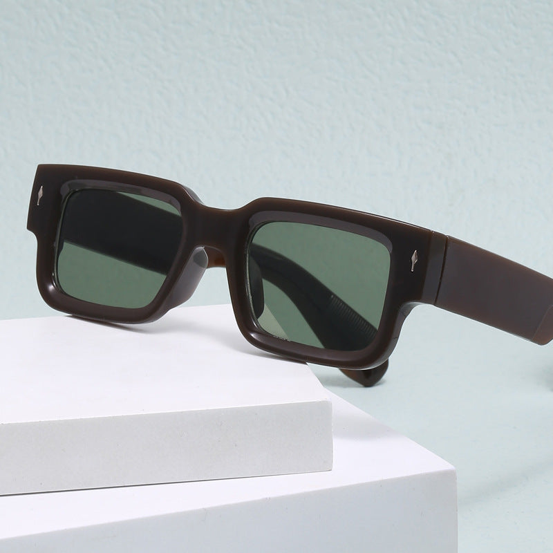Damen Modische rechteckige Sonnenbrille mit hochwertigen Gläsern Brehn
