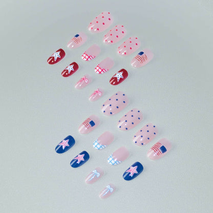 Patriotisches Themen-Acryl-Nail-Art