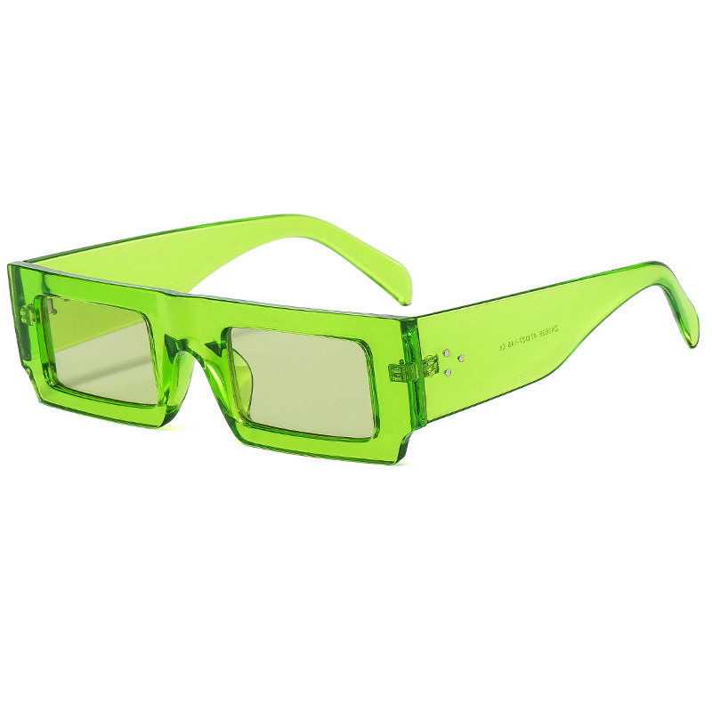 Damen statement Sonnenbrille mit quadratischem Rahmen und futuristischem Design Brehn
