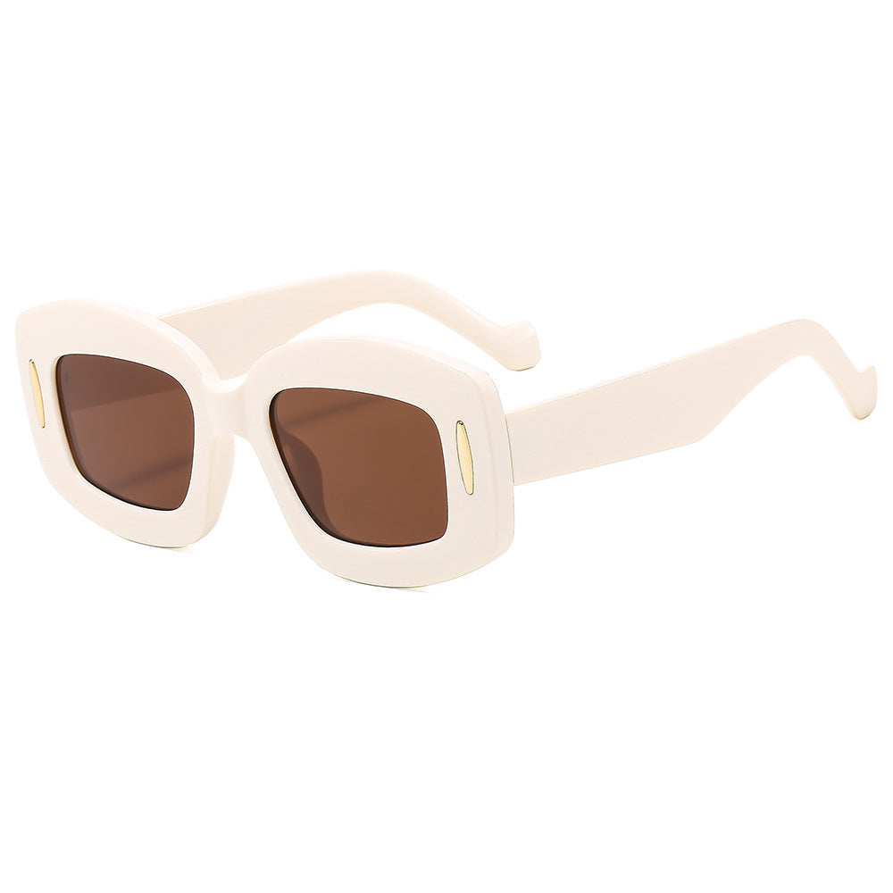 Damen Modische quadratische Sonnenbrille mit trendigem Rahmen Brehn