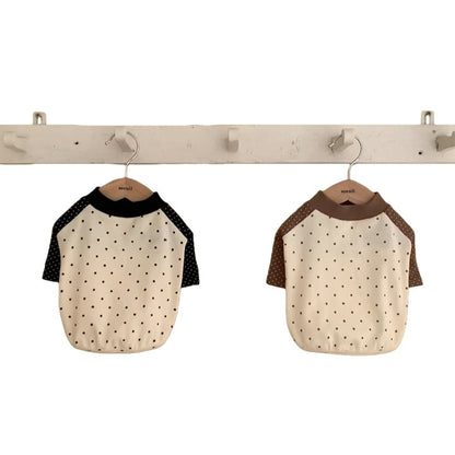 Polka Dot Raglan Baumwoll Baby T-Shirt