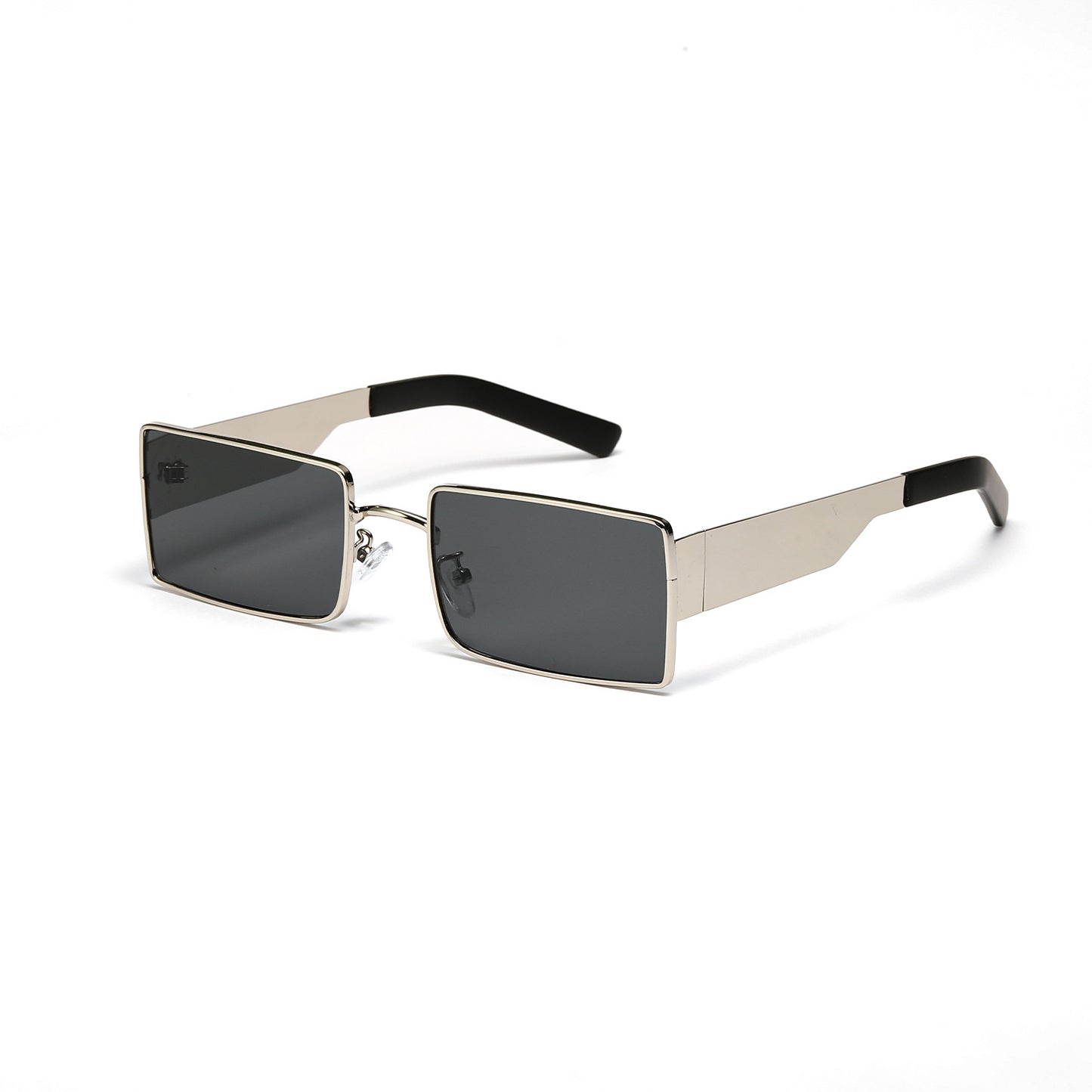 Damen stilvolle rechteckige Sonnenbrille mit modernem Metallgestell Brehn