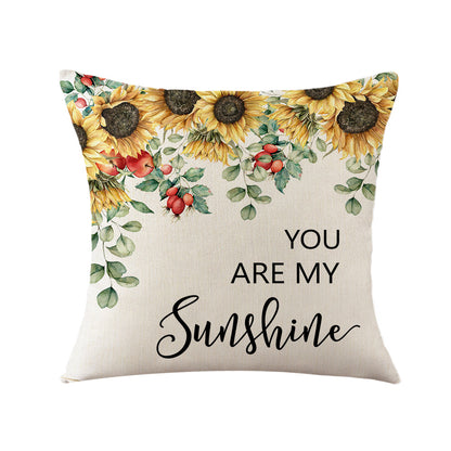 Damen Kissenbezug mit Sonnenblumenmuster Brehn