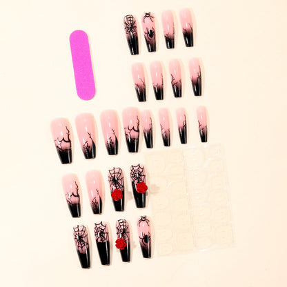 Gothic-inspirierte 3D Halloween-Nagelkunst-Erweiterungen Brehn