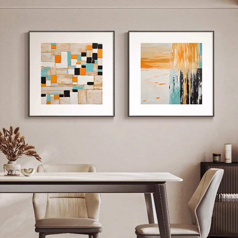 Abstrakte expressionistische Leinwandkunst für Wände