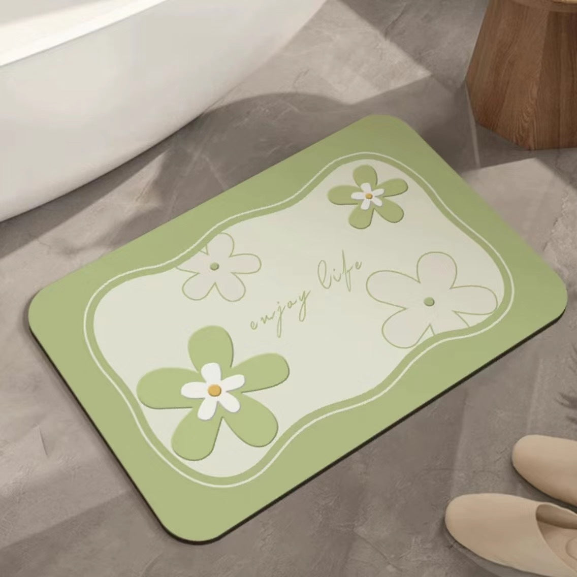 Künstlerische Florale Badmatte Brehn