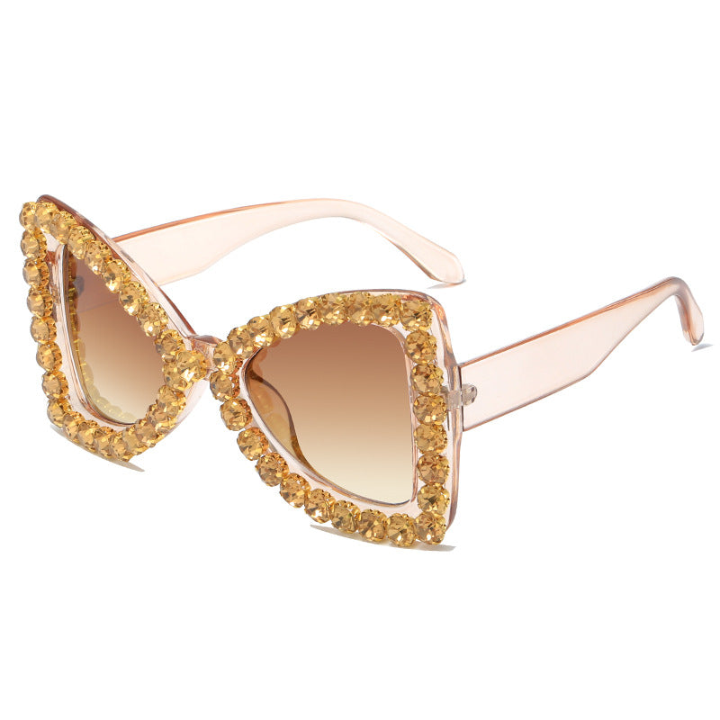 Damen Glamouröse Sonnenbrille mit Kristallverzierung Brehn