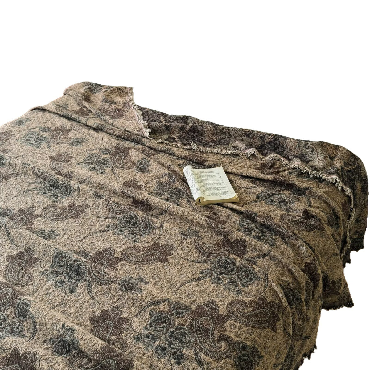 Übergroße Jacquard-Patchwork-Blumen-gewebte Wurfdecke mit francomierten Kanten