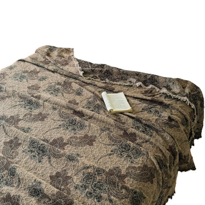 Übergroße Jacquard-Patchwork-Blumen-gewebte Wurfdecke mit francomierten Kanten