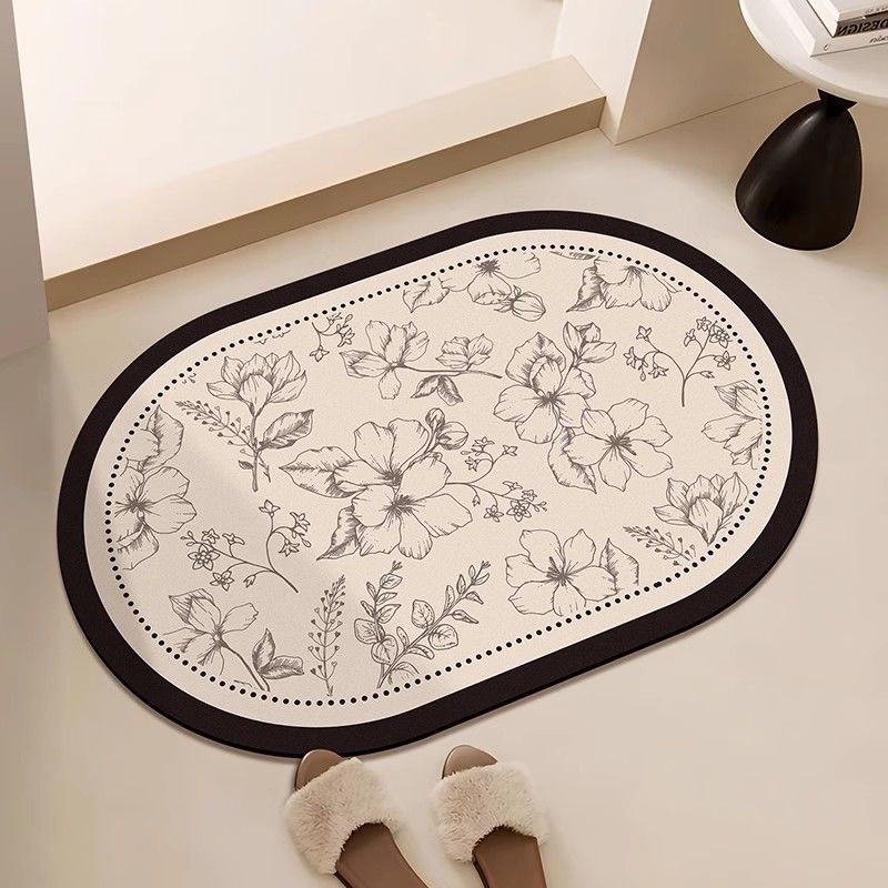 Vintage-inspirierte geometrische Badematte