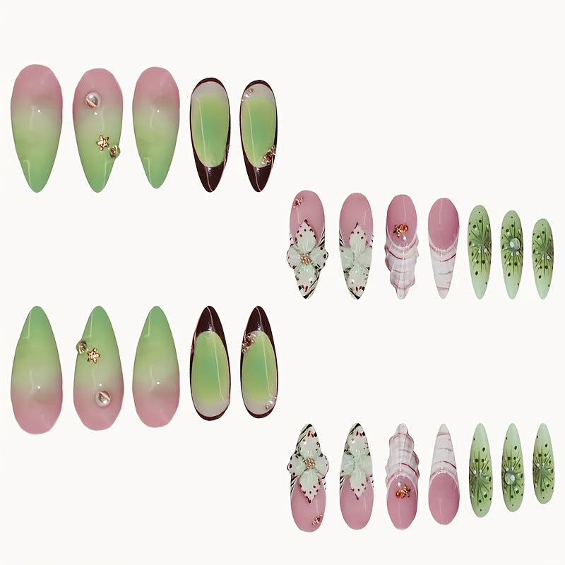 Florale dekorative Nagelkunst-Verstärkungen Brehn