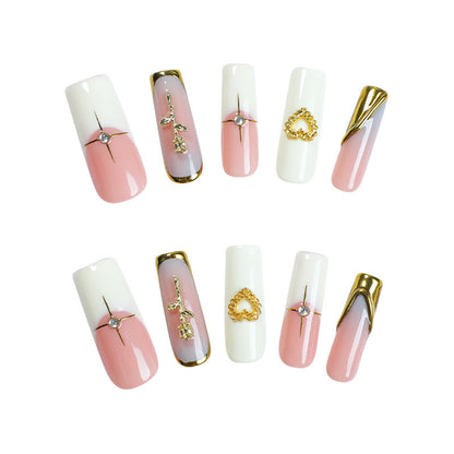 Kunstnagelset mit glamourösen Verzierungen Brehn