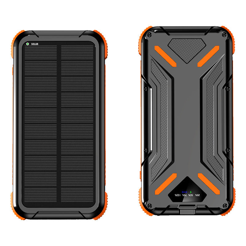 Solarbetriebene Powerbank mit Robustem Design und LED-Licht Brehn