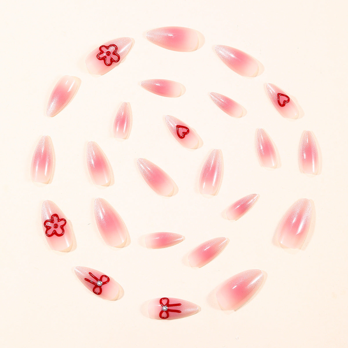 Stylische 3D Blumen Acryl Nagelkunstverlängerungen Brehn