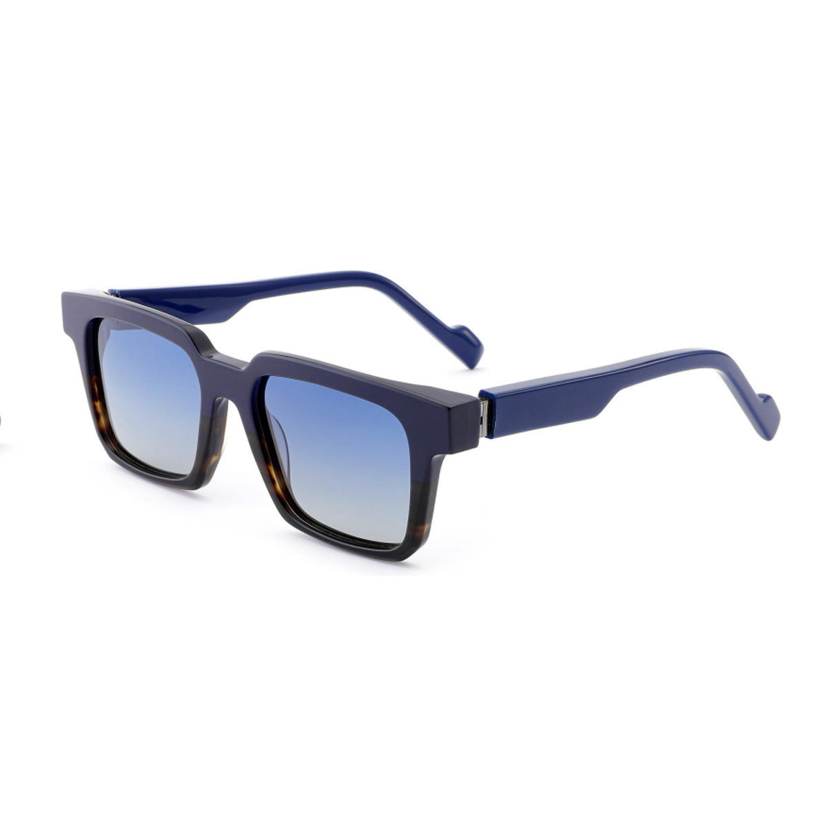 Damen Sonnenbrille im modernen, kantigen Design mit bräunlichen Gläsern Brehn
