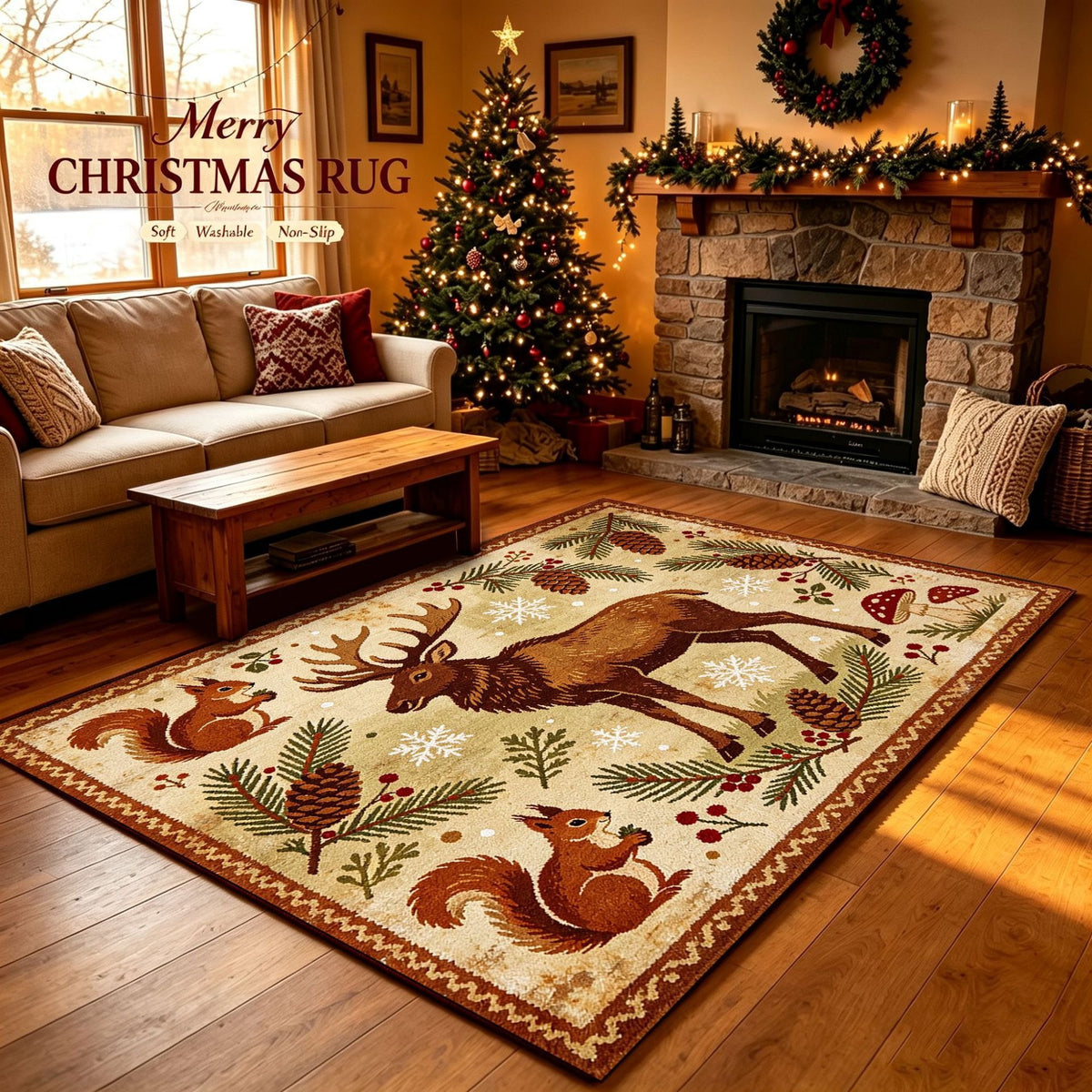 Weihnachtlich dekorativer Teppich Brehn