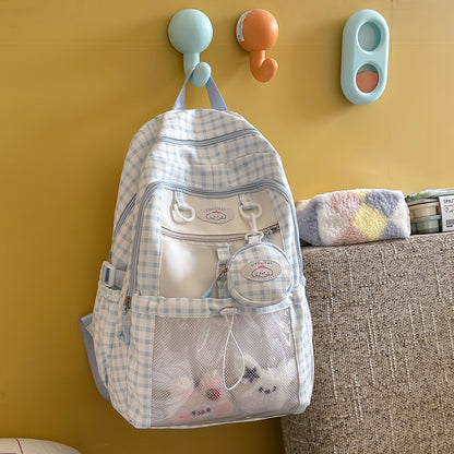Kinder spielerischer karierten Muster Schulrucksack