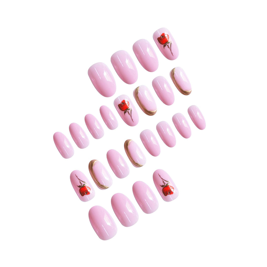 Florale Rosen Nagelkunst Brehn