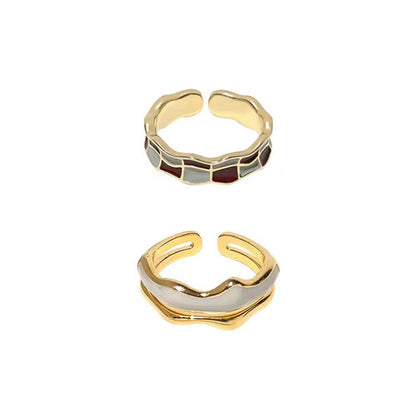 Chic Floral Verstellbares Ring Set Brehn