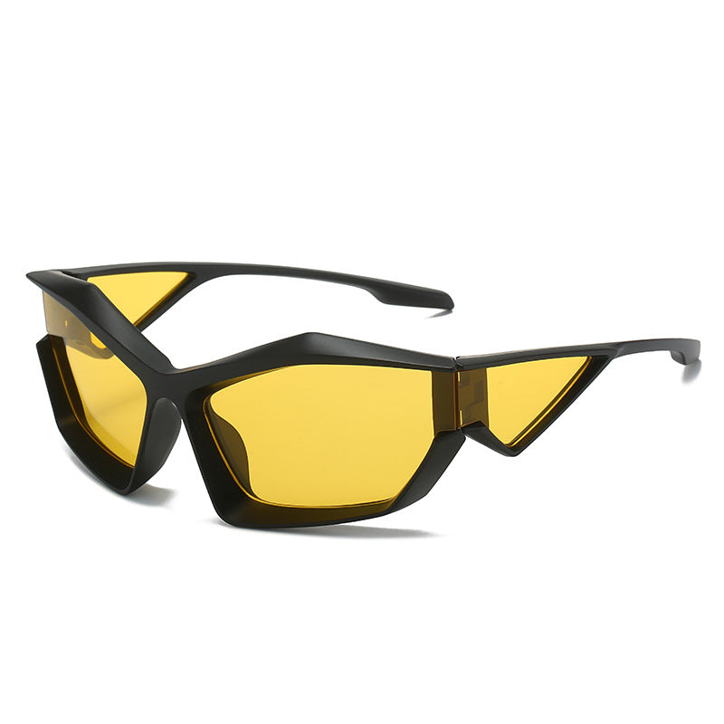 Damen sportliche Performance-Sonnenbrille mit modernem Geometrie-Rahmen Brehn