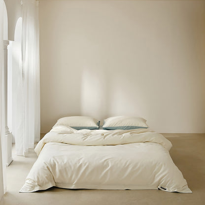 Baumwoll-Bettwäsche-Garnitur mit Satin-Finish und Reißverschluss