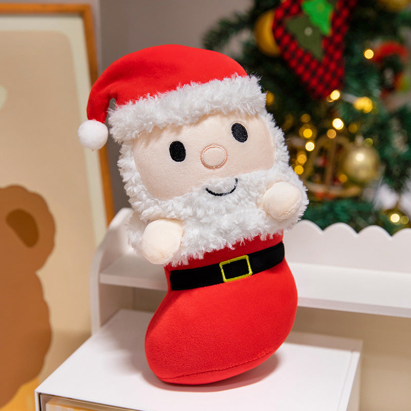 Plüsch Weihnachtsbaum Dekorations Kuschelkissen mit gesticktem Gesicht und gestuften weichen Schichten Brehn
