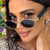 Damen modische Sonnenbrille mit elegantem Metallrahmen und UV-Schutz Brehn