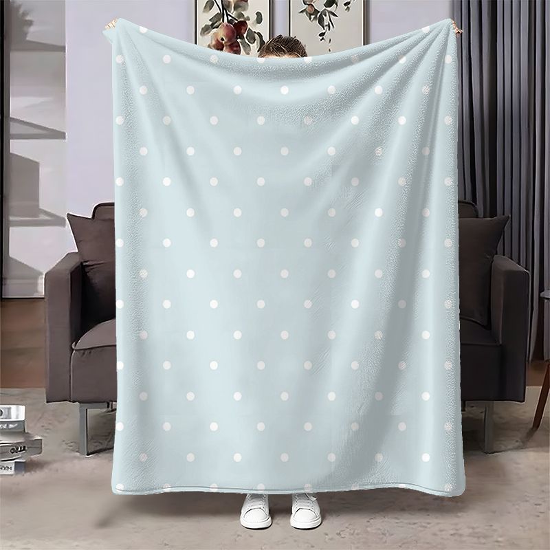 Gemütliche Pünktchen Fleece Wurfdecke