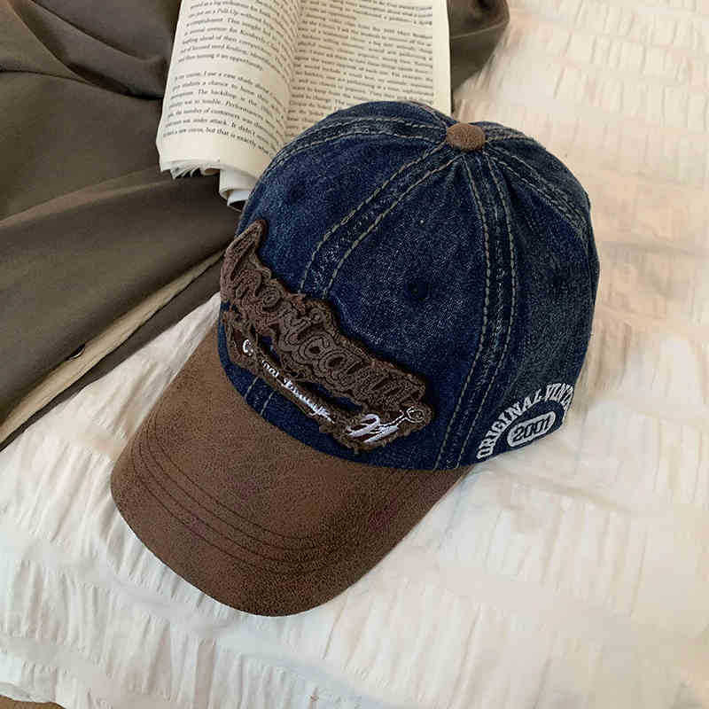 Herren Vintage Denim Baseballcap Brehn