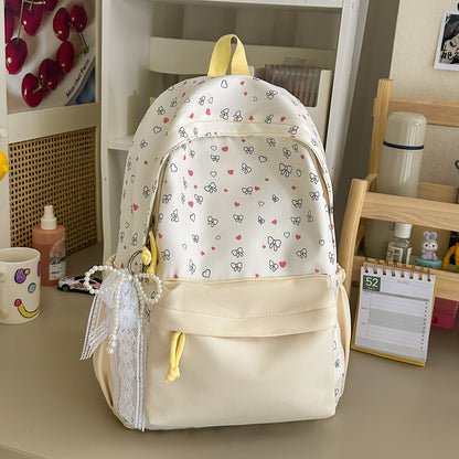 Stylischer Herz-gedruckter Rucksack Brehn
