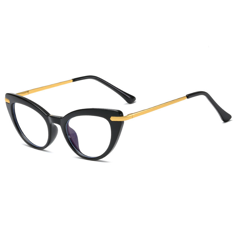 Damen Cat-Eye Sonnenbrille mit glanzvollem Metallrahmen Brehn