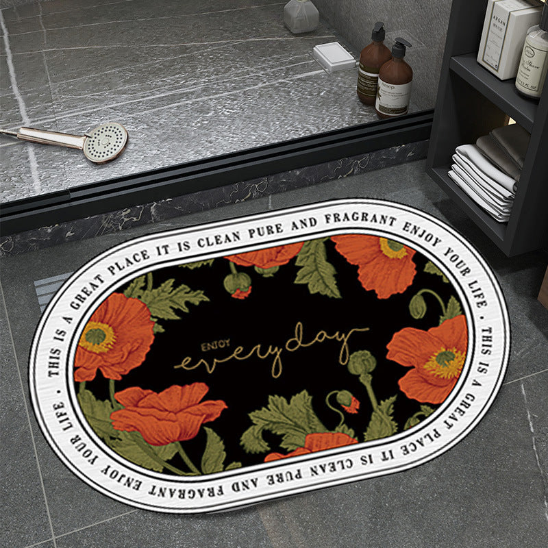 Floral Pattern Badematte Brehn