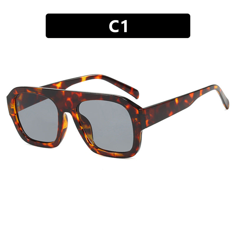Damen oversized Sonnenbrille mit markantem Rechteckrahmen Brehn