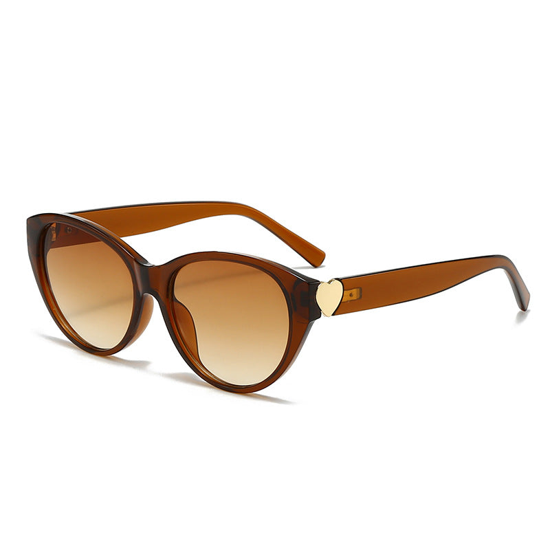 Damen Cat-Eye Sonnenbrille mit Herzmotiv Brehn