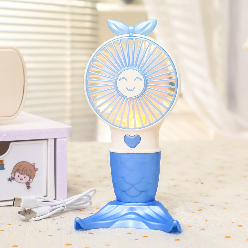 Damen Tragbarer Handventilator mit Meerjungfrau-Design Brehn